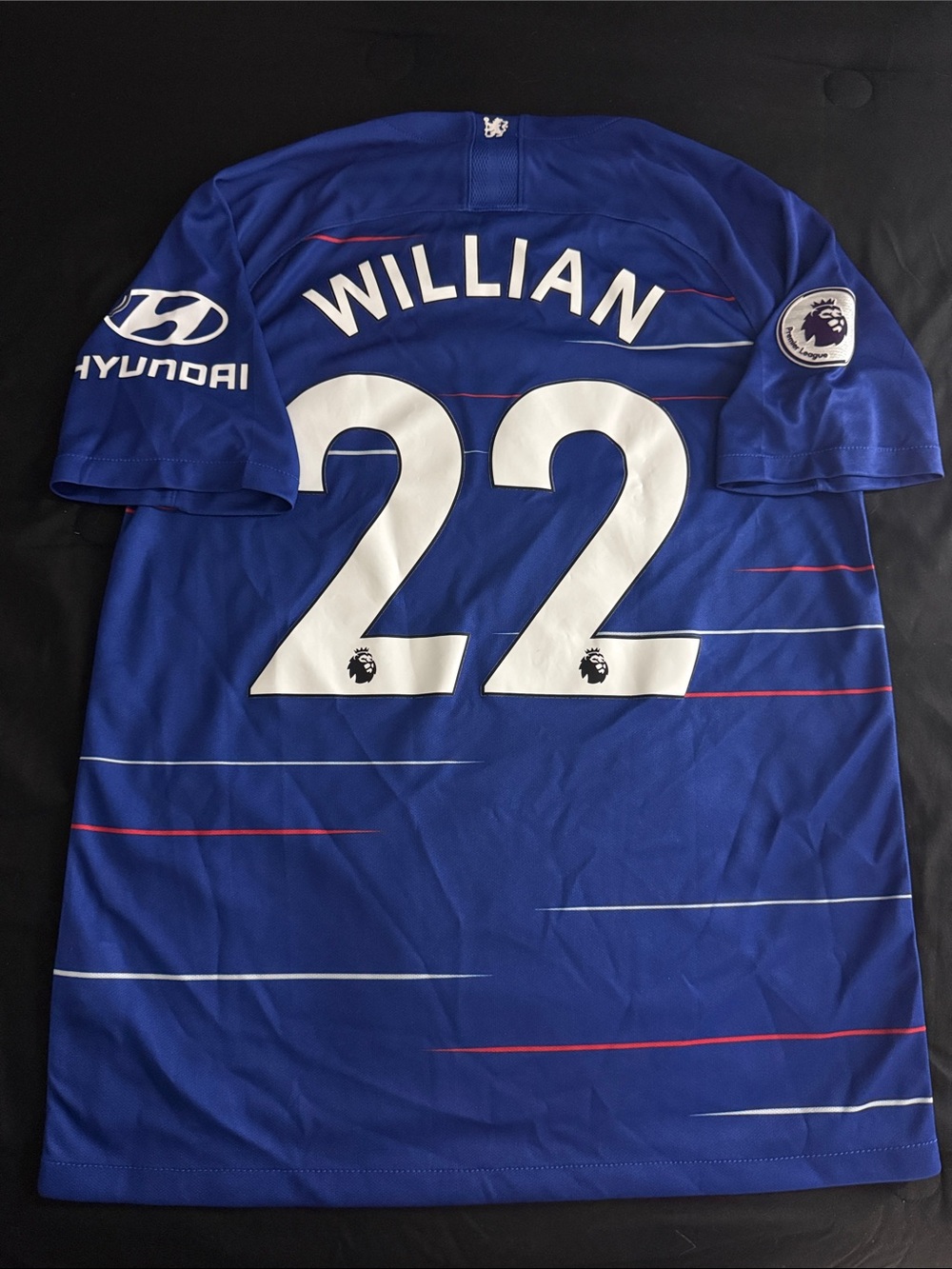 Chelsea FC #22 William 2018-19 Nike Home Premier League Jersey
